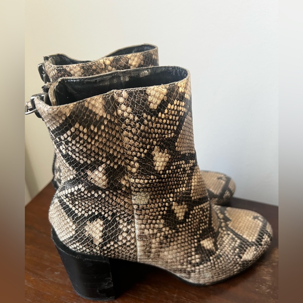 Dolce Vita Snakeskin Pattern Ankle Booties